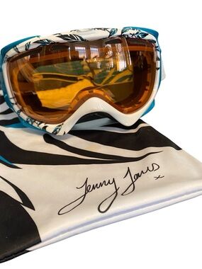 Women's Oakley Jenny Jones Elevate Teal Feather Plumes Ski Goggles
